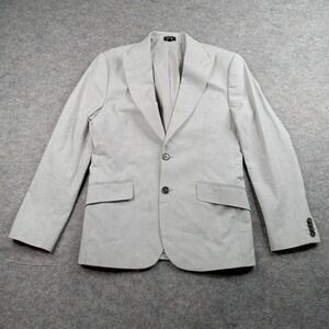 Express Blazer Mens 36S Gray Two Button Notch Lapel Suit Jacket Coat Formal